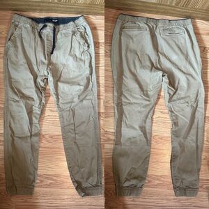 Plugg Pants Mens Large Joggers Drawstring Elastic Waist Pockets Streetwear Tan